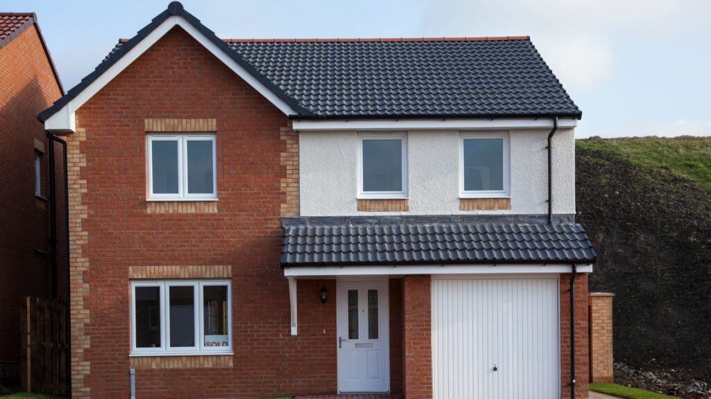 Modern housing development protected by water mist fire suppression system in Scotland