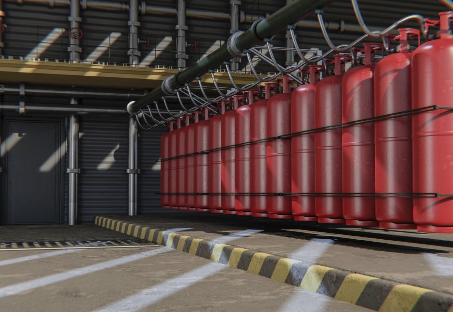 Gaseous Fire Suppression Systems In environments where water could damage valuable assets or sensitive electronics, gaseous fire suppression systems offer an effective and clean solution. Unlike traditional sprinkler systems that rely on water to extinguish flames, these systems use gas-based agents to suppress fires quickly and safely1. They are widely used in data centres, electrical rooms, archives, museums, and other facilities that house critical or high-value equipment. A gaseous fire suppression system works by either reducing oxygen levels or interrupting the chemical reactions involved in the combustion process. This allows fires to be controlled without leaving residue or moisture behind. In this blog, we’ll explore how gas suppression works, its main types, benefits, safety considerations, and how water mist systems can complement or serve as an alternative for certain environments. What Is Gas Suppression? Gas suppression is a fire protection method that uses inert or chemical gases to extinguish fires within enclosed spaces. When a fire is detected, the system releases the gas through agent delivery piping and dispersion nozzles, filling the protected area to stop combustion. The system typically consists of agent storage containers, agent release valves, a fire detection system, and a wiring control panel that activates the discharge once a fire is detected. Gas suppression systems work by either reducing the oxygen concentration so the fire cannot sustain combustion or by using chemical agents to break down the combustion chain reaction. These systems are specifically designed for enclosed spaces where conventional suppression methods, such as sprinklers, could cause significant damage or be ineffective. Types of Gaseous Fire Suppression Systems There are several types of gaseous fire suppression systems, each designed to meet specific needs depending on the type of risk, environment, and assets being protected. Inert Gas Systems (IG-55, IG-541, Nitrogen, Argon) Inert gas systems use naturally occurring gases such as nitrogen, argon, or a blend of both to suppress fires. These inert gases work by displacing oxygen in the air to a level below that needed to sustain combustion, typically around 12% to 15%. Because they do not react chemically with fire, they are considered safe for most materials and equipment. Systems like IG-55 and IG-541 are commonly installed in electrical rooms and data centres where sensitive equipment could be damaged by water or other chemical agents. Since these gases are environmentally friendly and non-toxic in low concentrations, they pose minimal risk to the environment and equipment. Chemical Gas Systems (FM-200, Novec 1230) Chemical gas suppression systems use clean agents like FM-200 or Novec 1230, which suppress fires by absorbing heat and interrupting the combustion process. These clean agents are ideal for protecting sensitive environments such as museums, laboratories, and control rooms, as they leave no residue and cause no water damage. Novec 1230, for instance, is a chemical clean agent known for its excellent environmental profile and low global warming potential. It is stored as a liquid and vaporises when released, quickly extinguishing the fire without affecting the air quality for personnel. CO₂ Systems and Their Specialised Applications Carbon dioxide (CO₂) systems are among the oldest forms of gaseous fire suppression. They extinguish fires by displacing oxygen and cooling the fire simultaneously. However, because CO₂ significantly reduces oxygen concentration, these systems are not recommended for occupied spaces. They are typically used in specialised industrial applications such as engine rooms, turbine enclosures, and manufacturing facilities where human presence is limited. While highly effective, CO₂ systems must comply with strict British Standards and gas suppression system regulations to ensure safety during discharge. Benefits of Gaseous Fire Suppression Gaseous fire suppression systems provide several benefits over traditional water-based systems, especially in settings where electrical or data damage could lead to significant downtime or loss. Leaves No Residue or Water Damage Unlike water-based systems, gaseous suppression agents leave no residue behind. This makes them ideal for protecting electrical equipment, data servers, and delicate materials. With no water damage or clean-up required after discharge, operations can resume quickly, ensuring minimal disruption to business activities. Fast Detection and Suppression Response These systems are designed to detect fires in their earliest stages using advanced smoke or heat detection technology. Once activated, gas is released almost instantly, filling the room within seconds. This rapid response helps extinguish fires before they grow large enough to cause structural damage or affect nearby areas. Safe for Valuable Assets and Electronics Because gaseous agents are non-conductive and non-corrosive, they can safely suppress fires involving sensitive electronics without harming the components. This makes them an ideal solution for protecting valuable assets in computer rooms, telecommunications facilities, and archive storage spaces. Safety Considerations and Limitations While gaseous fire suppression systems are highly effective, they come with specific safety and operational requirements to ensure their success and protect personnel. Requires Airtight Room Conditions To function correctly, gaseous systems require the protected area to be airtight so the gas concentration remains at the correct level for long enough to extinguish the fire. Regular room integrity testing is necessary to confirm that the structure meets the system’s design requirements. Regular Maintenance and Pressure Checks Ongoing maintenance is crucial to ensure the system remains ready for activation. This includes routine pressure checks on agent storage containers, inspection of valves and nozzles, and testing of the detection and control system. A properly maintained suppression system ensures maximum protection at all times. Limited Suitability for Occupied Areas Some gaseous agents, such as carbon dioxide, reduce oxygen to levels unsafe for human exposure. As such, they should not be used in areas frequently occupied by people. For occupied rooms, alternatives such as clean agent systems or water mist solutions are more appropriate and safer. Where Water Mist Serves as a Low-Impact Alternative for Occupied Spaces In many buildings, especially offices and homes, water mist systems can serve as a safer and more practical alternative to gaseous suppression. Unlike gas-based systems that rely on sealed environments, water mist technology disperses fine droplets that cool flames and reduce oxygen locally without causing water damage. These systems are environmentally friendly, safe for use around people, and compatible with most electrical and cooking areas. For example, a water mist sprinkler system installation in Glasgow provides fire protection that is effective, low-maintenance, and suitable for occupied spaces. If you’re comparing options, understanding the difference between water mist and sprinkler system can help you determine which solution best fits your building’s needs and fire safety strategy. Final Thoughts Gaseous fire suppression systems play an integral role in modern fire protection, particularly for facilities housing sensitive equipment or high-value assets. By using inert gases or chemical clean agents, these systems extinguish fires without leaving residue or causing water damage, ensuring critical areas remain protected. However, they require proper installation, airtight conditions, and regular maintenance to perform effectively. For spaces that are regularly occupied, water mist systems offer a low-impact, people-safe alternative that provides both reliability and environmental benefits. Whether you’re protecting a data centre, electrical room, or office environment, understanding how different suppression systems work helps you choose the most effective fire safety strategy for your building and its occupants. Source: Firetrace International. (n.d.). Gases used in fire suppression systems. Firetrace International.